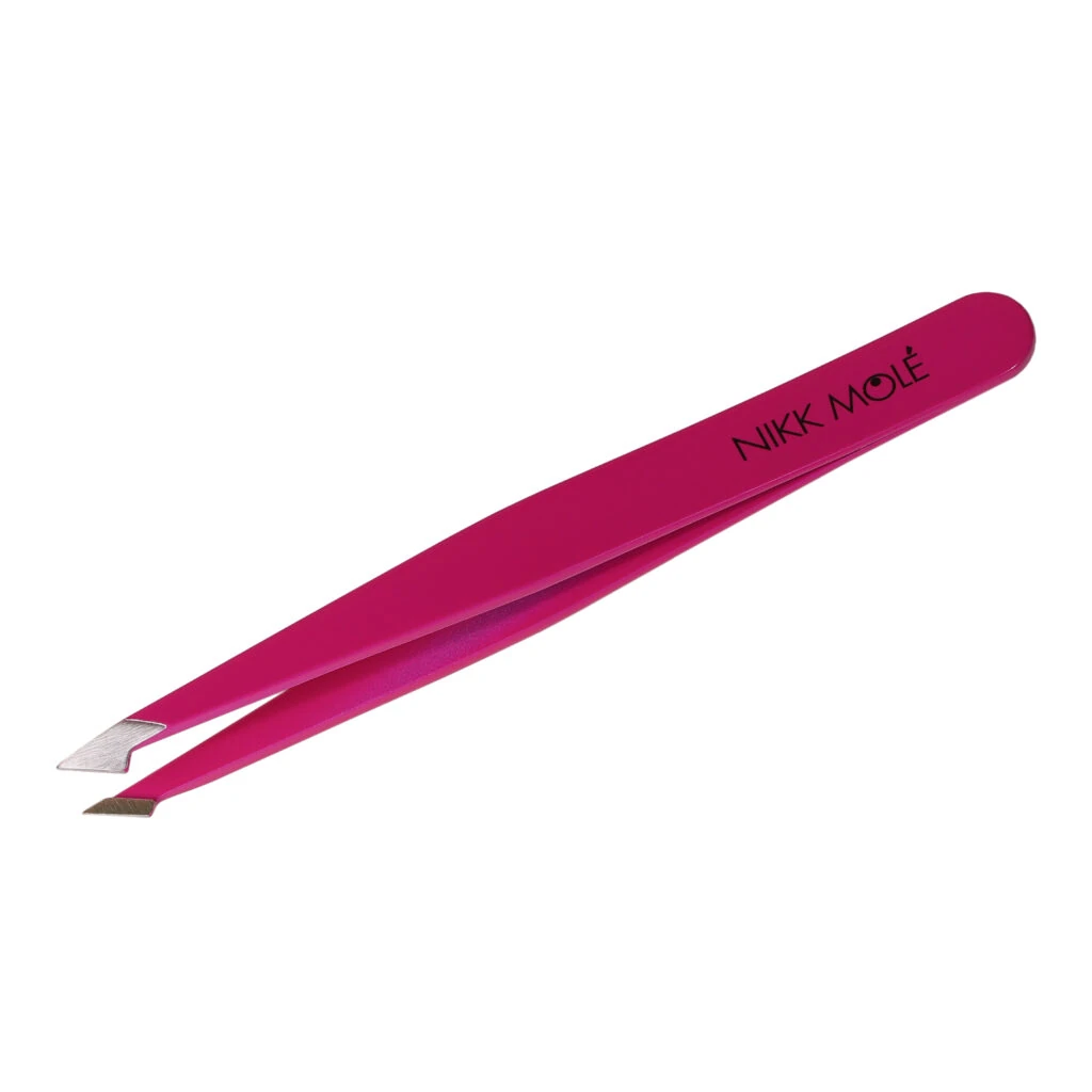 Tweezer beveled Nikk Mole Raspberry